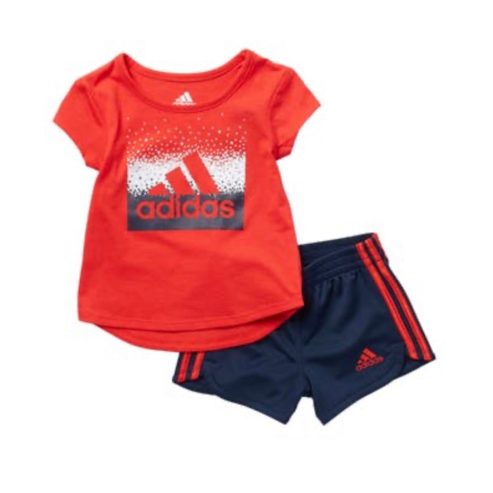 adidas Baby Girls T-Shirt & Shorts Set NWT